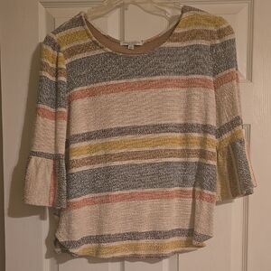 Striped Multicolor Knit Top